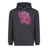 Smoke pink leopard patch Heavyweight Hoodie - AdoDesignShop