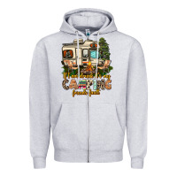 Heather Grey if i am drunk its my camping friends fault Zipper Hoodie - AdoDesignShop