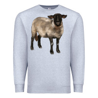Heather Grey suffolk ewe Premium Sweatshirt - BarkalooDesign