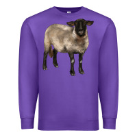 Purple suffolk ewe Premium Sweatshirt - BarkalooDesign