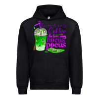 Black this witch needs coffee before any hocus pocus Urban Hoodie - BundleAndBundleShop