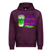 Mauve Wine this witch needs coffee before any hocus pocus Urban Hoodie - BundleAndBundleShop