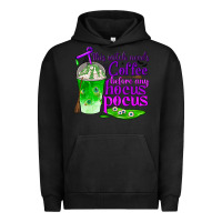 Pigment Black this witch needs coffee before any hocus pocus Urban Hoodie - BundleAndBundleShop