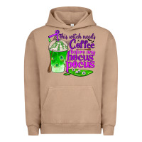 Pigment Burro this witch needs coffee before any hocus pocus Urban Hoodie - BundleAndBundleShop