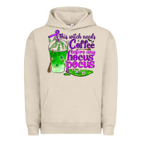 Pigment French Oak this witch needs coffee before any hocus pocus Urban Hoodie - BundleAndBundleShop