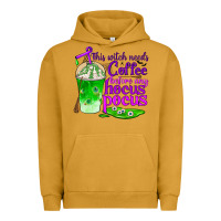 Pigment Peanut Butter this witch needs coffee before any hocus pocus Urban Hoodie - BundleAndBundleShop