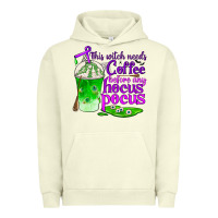 Pigment Pistachio this witch needs coffee before any hocus pocus Urban Hoodie - BundleAndBundleShop