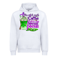 White this witch needs coffee before any hocus pocus Urban Hoodie - BundleAndBundleShop