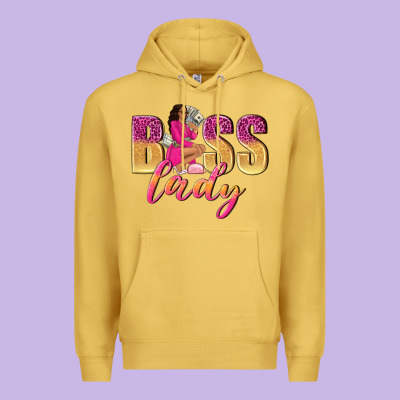 Boss Lady Afro Woman Premium Hoodie Designed By Nancycooperartshop