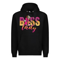 Black boss lady afro woman Premium Hoodie - NancyCooperArtShop