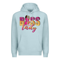 Blue Mist boss lady afro woman Premium Hoodie - NancyCooperArtShop