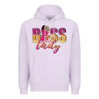 Lilac boss lady afro woman Premium Hoodie - NancyCooperArtShop