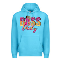 Ocean Blue boss lady afro woman Premium Hoodie - NancyCooperArtShop