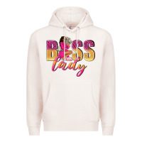 Pale Pink boss lady afro woman Premium Hoodie - NancyCooperArtShop