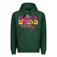Sports Green boss lady afro woman Premium Hoodie - NancyCooperArtShop