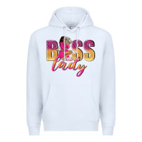 White boss lady afro woman Premium Hoodie - NancyCooperArtShop