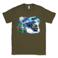 Army Green polar express winter Classic Tee - FaDigitalArtStudio