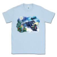 Dusty Blue polar express winter Classic Tee - FaDigitalArtStudio