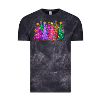 Cloud Black christmas trees and lights Vintage Tee - Zillion Design Studio