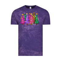 Cloud Purple christmas trees and lights Vintage Tee - Zillion Design Studio