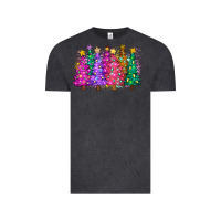 Vintage Black christmas trees and lights Vintage Tee - Zillion Design Studio