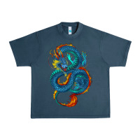 Midnight Navy blue dragon Urban Heavy Tee - RanaPortraitStore