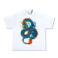 White blue dragon Urban Heavy Tee - RanaPortraitStore