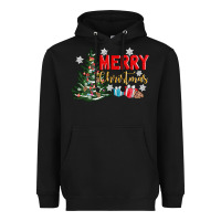 Black merry christmas tree Heavyweight Hoodie - AdoDesignShop