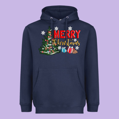 Merry Christmas Tree Heavyweight Hoodie Designed By Adodesignshop