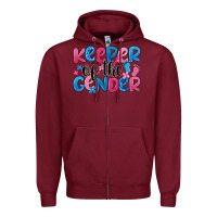 Burgundy keeper of the gender Zipper Hoodie - JahusDesignShop