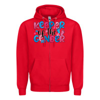Red keeper of the gender Zipper Hoodie - JahusDesignShop