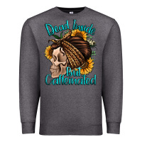 Charcoal Heather dead inside but caffeinated Premium Sweatshirt - Jasminsmagicworld