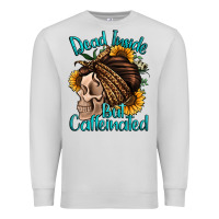 Dove Grey dead inside but caffeinated Premium Sweatshirt - Jasminsmagicworld