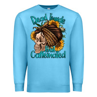 Ocean Blue dead inside but caffeinated Premium Sweatshirt - Jasminsmagicworld