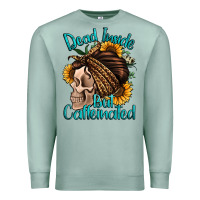 Seafoam dead inside but caffeinated Premium Sweatshirt - Jasminsmagicworld