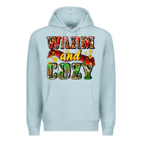 Blue Mist warm and cozy with scarf Premium Hoodie - AdoDesignShop