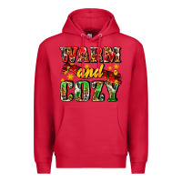 Cardinal warm and cozy with scarf Premium Hoodie - AdoDesignShop