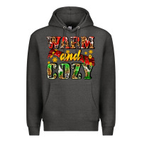Charcoal Heather warm and cozy with scarf Premium Hoodie - AdoDesignShop