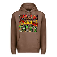 Chestnut warm and cozy with scarf Premium Hoodie - AdoDesignShop
