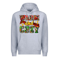 Heather Grey warm and cozy with scarf Premium Hoodie - AdoDesignShop