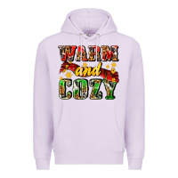 Lilac warm and cozy with scarf Premium Hoodie - AdoDesignShop