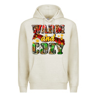 Oatmeal Heather warm and cozy with scarf Premium Hoodie - AdoDesignShop
