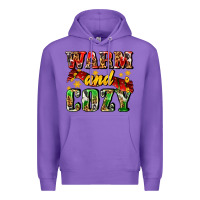 Purple warm and cozy with scarf Premium Hoodie - AdoDesignShop