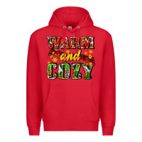 Red warm and cozy with scarf Premium Hoodie - AdoDesignShop