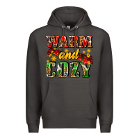 Smoke warm and cozy with scarf Premium Hoodie - AdoDesignShop