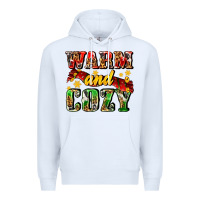 White warm and cozy with scarf Premium Hoodie - AdoDesignShop