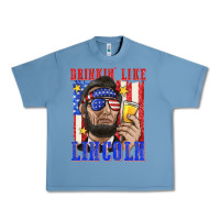 Pebble Blue drinking like lincoln Urban Heavy Tee - texasbilliewilder