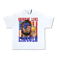 White drinking like lincoln Urban Heavy Tee - texasbilliewilder