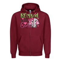 Burgundy blessed with girls Zipper Hoodie - JahusDesignShop
