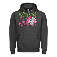 Charcoal Heather blessed with girls Zipper Hoodie - JahusDesignShop